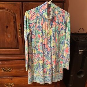 Lily Pulitzer Colorful Floral Long-Sleeve Dress
